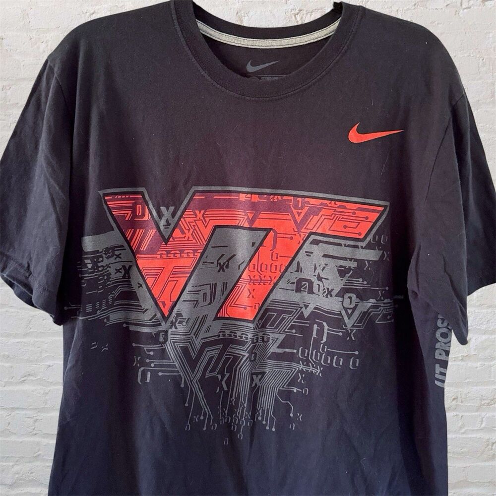Men's Nike VT Virginia Tech Hokies Circuit Board Motherboard Tee Shirt UT Proism